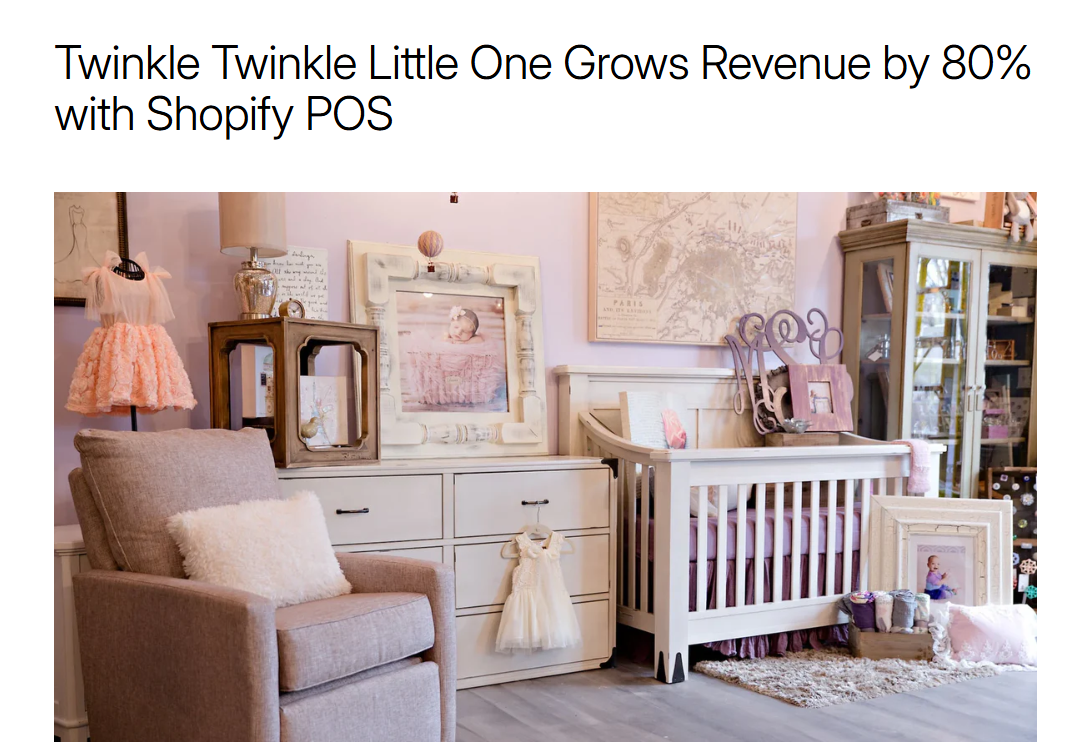 screenshot of Twinkle Twinkle Little One × Shopify POS case study