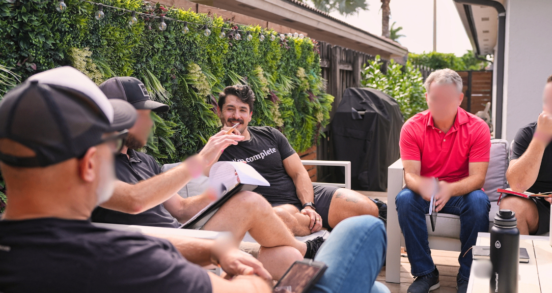 Joseph Wilder hosting an Ascend Media mastermind session outdoors, guiding entrepreneurs through strategy and leadership discussions. Joseph Wilder hosting an Ascend Media mastermind session outdoors, guiding entrepreneurs through strategy and leadership discussions.