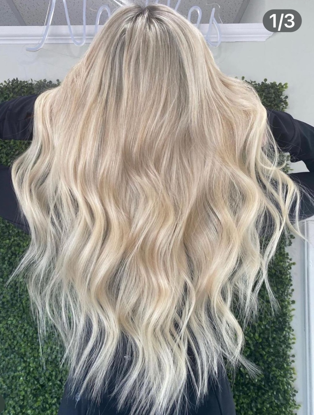 Blonde hair extensions