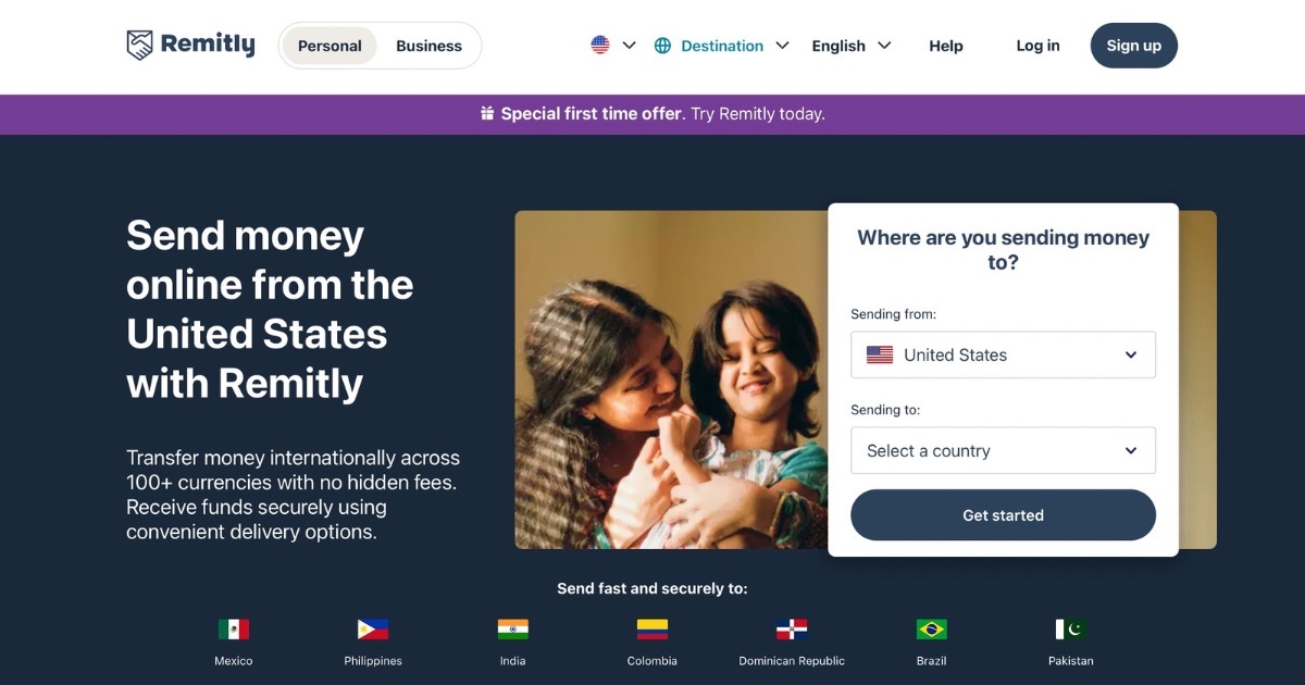 Remitly Landing Page