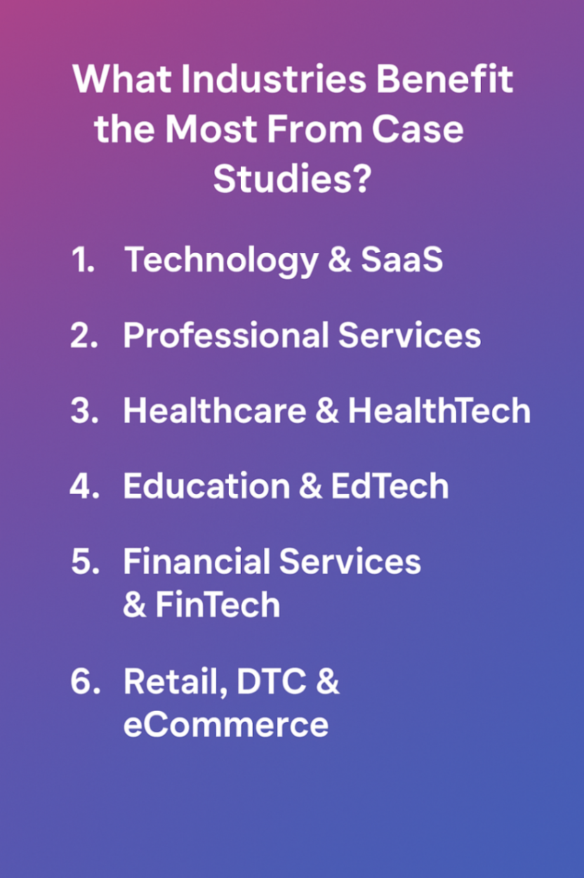 Infographic of What Industries Benefit the Most From Examples of Case Study
