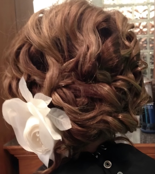 Wedding updo done at Noelle Salon
