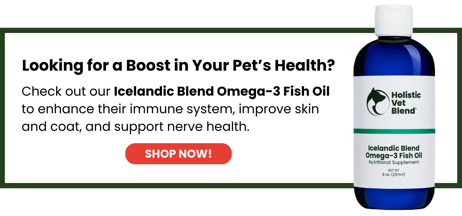 Holistic Vet Blend Icelandic Blend Omega-3 Fish Oil Product Ad