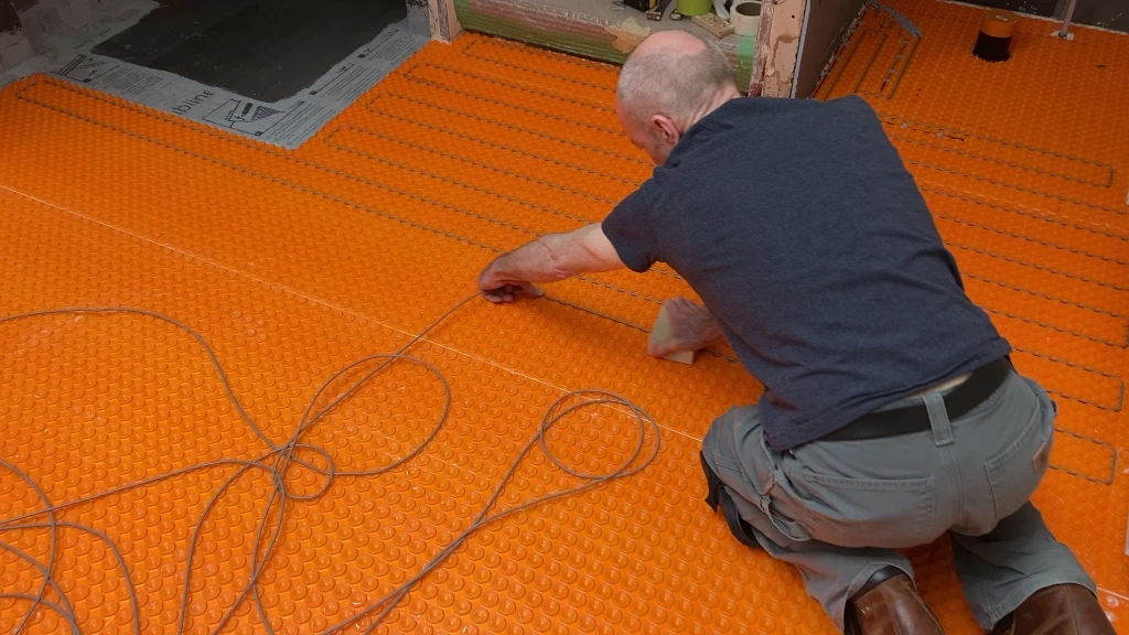 Laying Ditra Heat Cable
