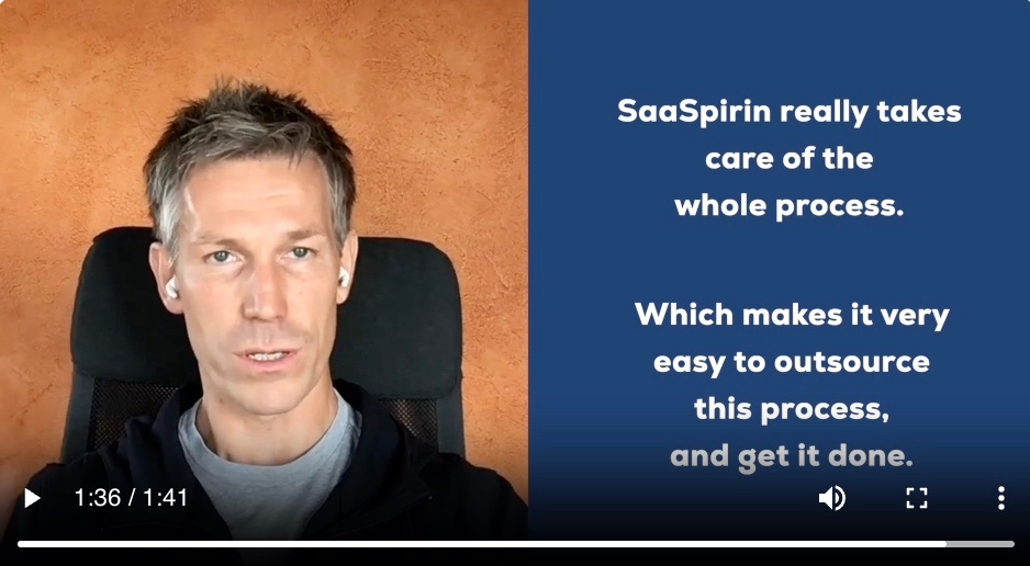 Screenshot of video testimonial
