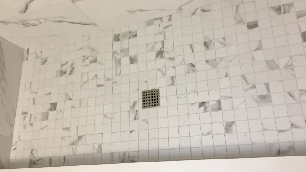 2x2 Square mosaic tile on shower pan
