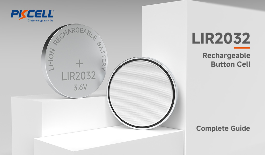 LIR2032 rechargeable lithium coin cell
