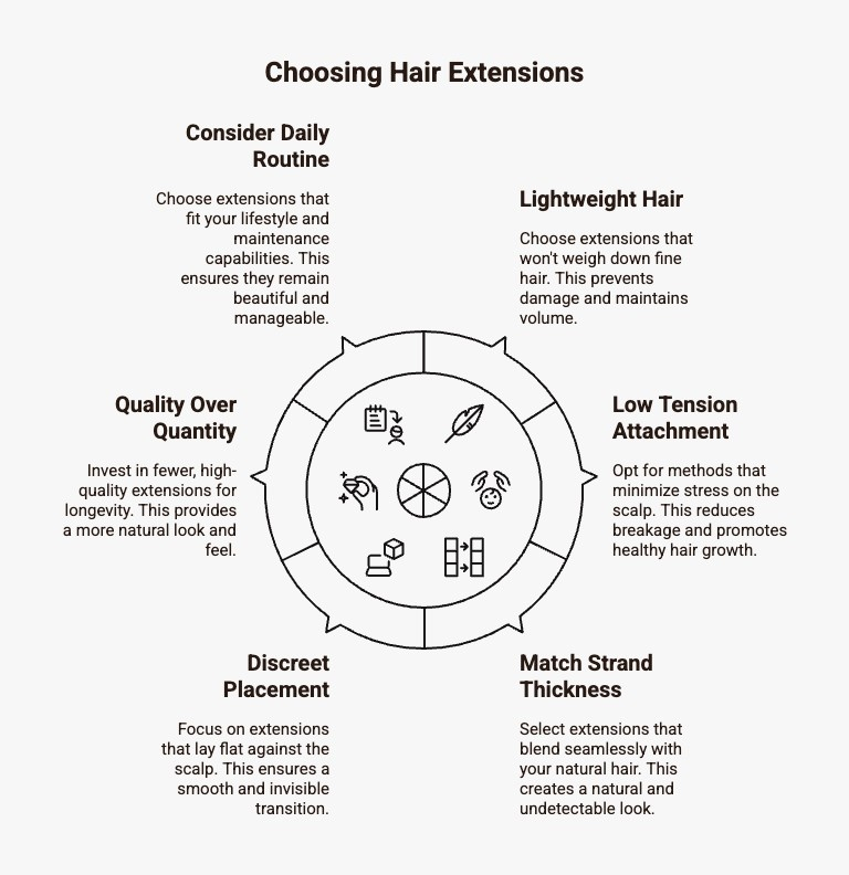 Infographics on Choosing Hair Extensions