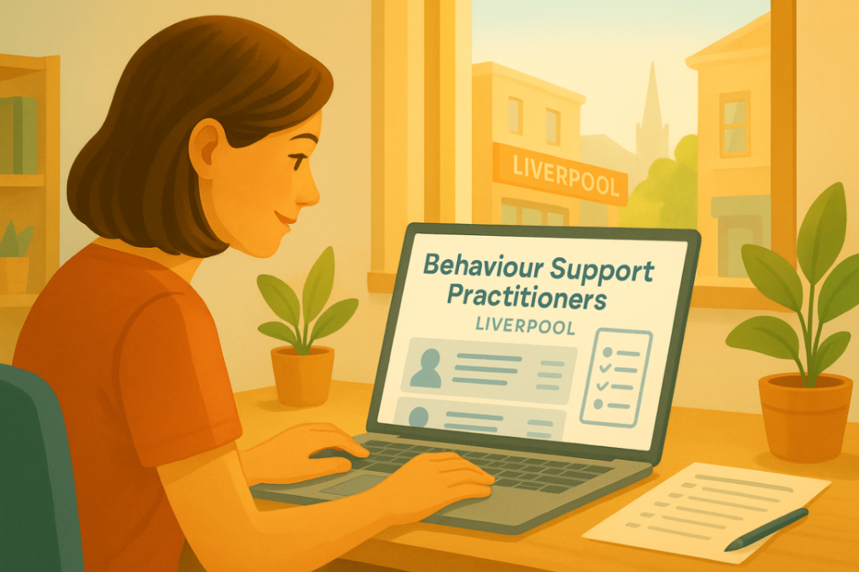 Parent researching how to find the right behaviour support practitioner in Liverpool for their child.