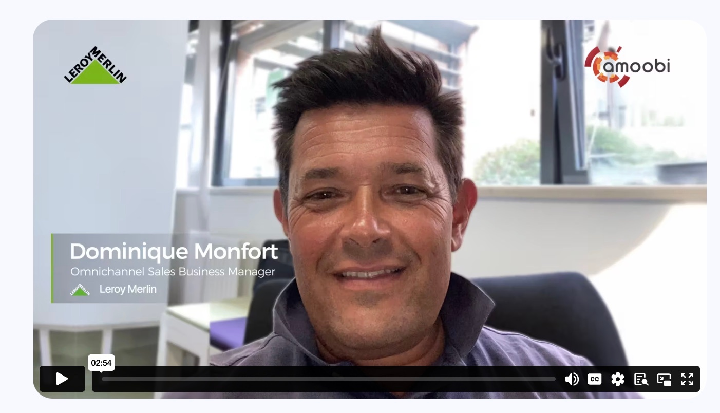 Screenshot of Amoobi × Leroy Merlin testimonial