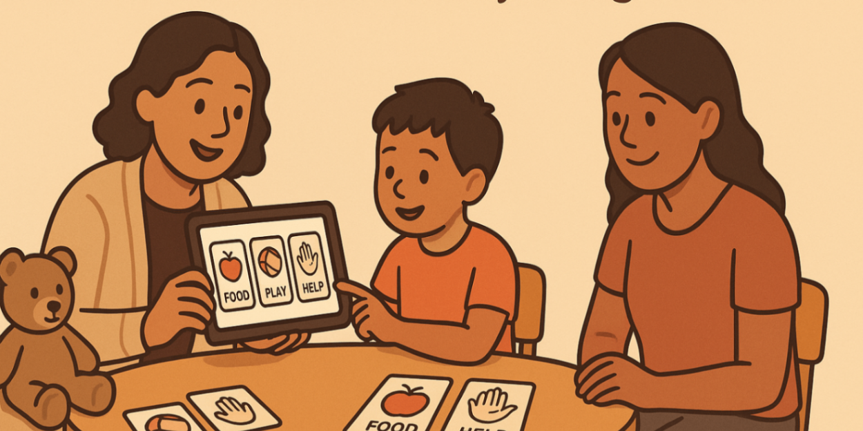 Bilingual speech therapy in session
