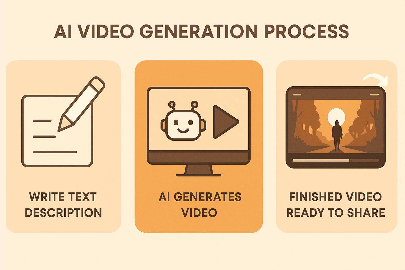 AI video generation process showing text to video creation using Google Flow AI video generator