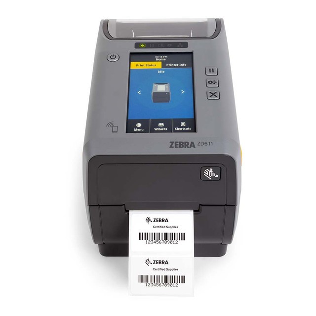 Zebra ZD611t 2" Wide 203 dpi, 8 ips Desktop Thermal Transfer Label Printer with USB/LAN/BTLE5 | ZD6A122-T01E00EZ