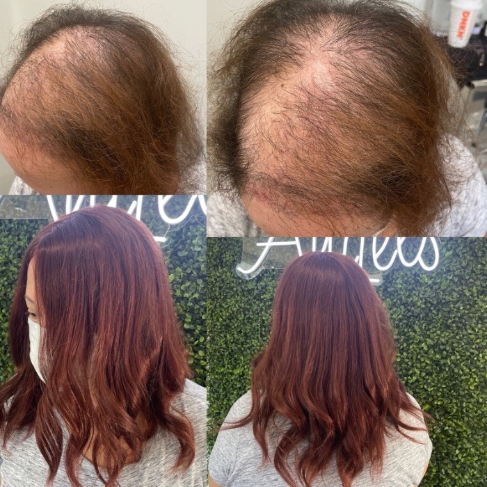 Wig services done for a client at Noelle salon.