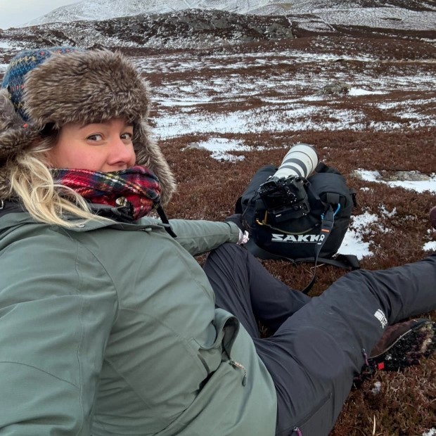 woman travelling with saddle