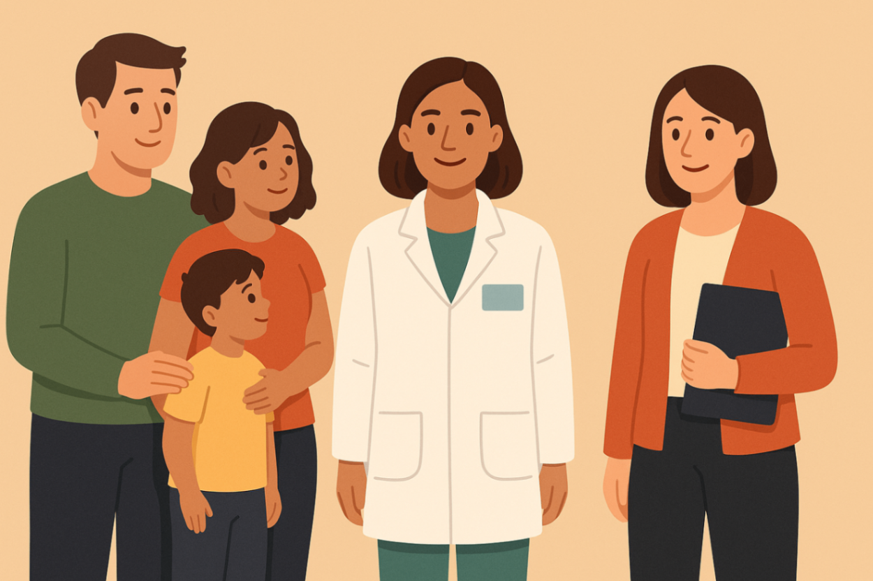 Family, an allied health professional and a teacher.