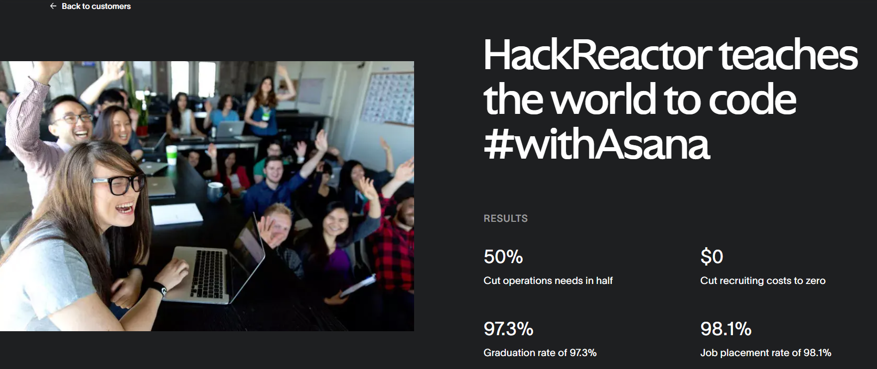 Screenshot of Hack Reactor × Asana case study