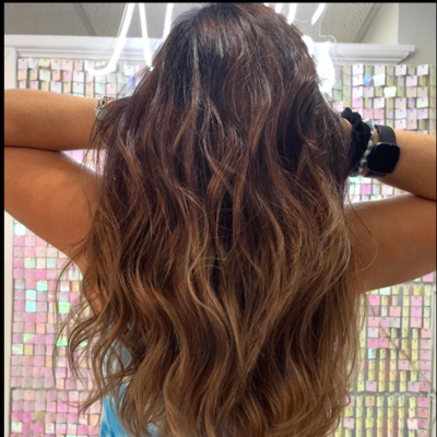 Woman with extensions