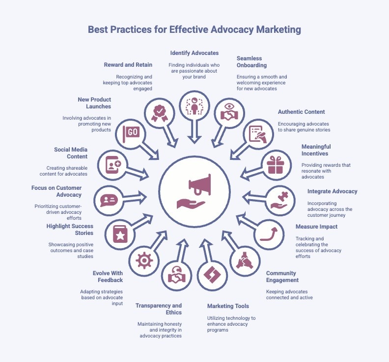 Infographics Showing the Best Practices for Effective Advocacy Marketing