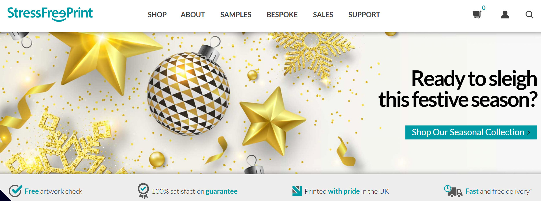 Screenshot stressfreeprint's homepage