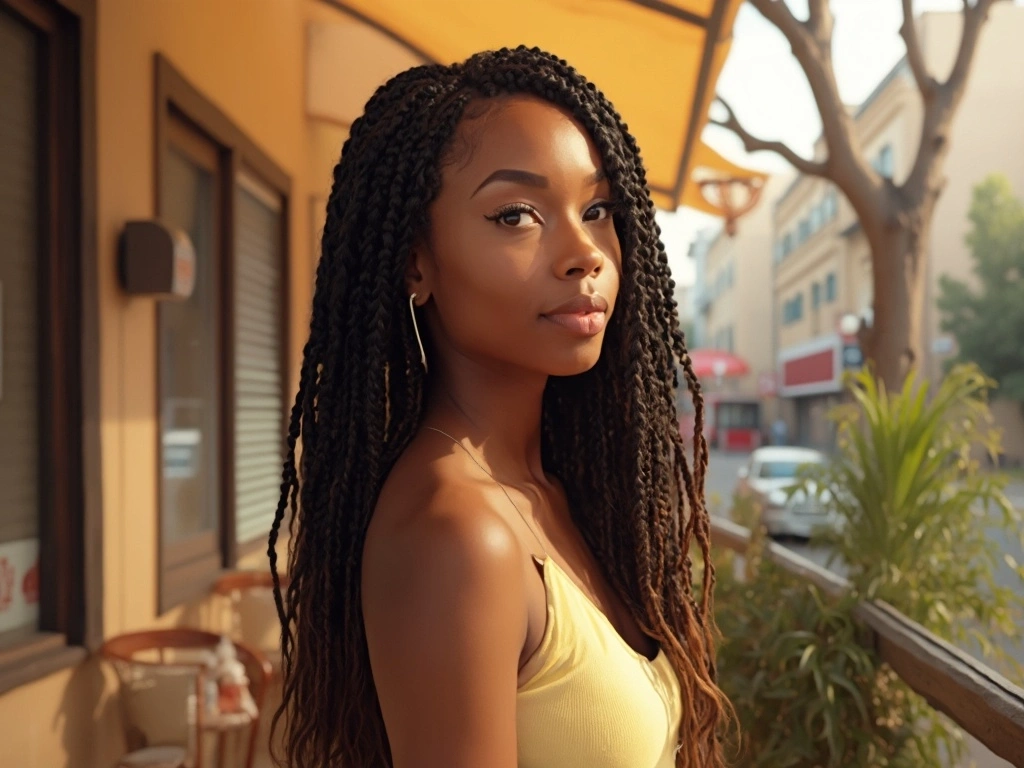 Waist-length Knotless Braid Wig, Sincerely4u