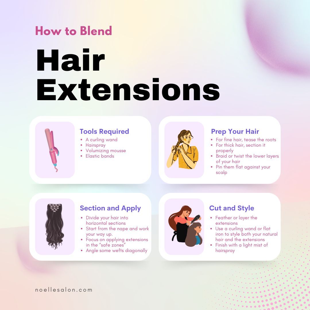 Infographic - How to blend hair extensions?
