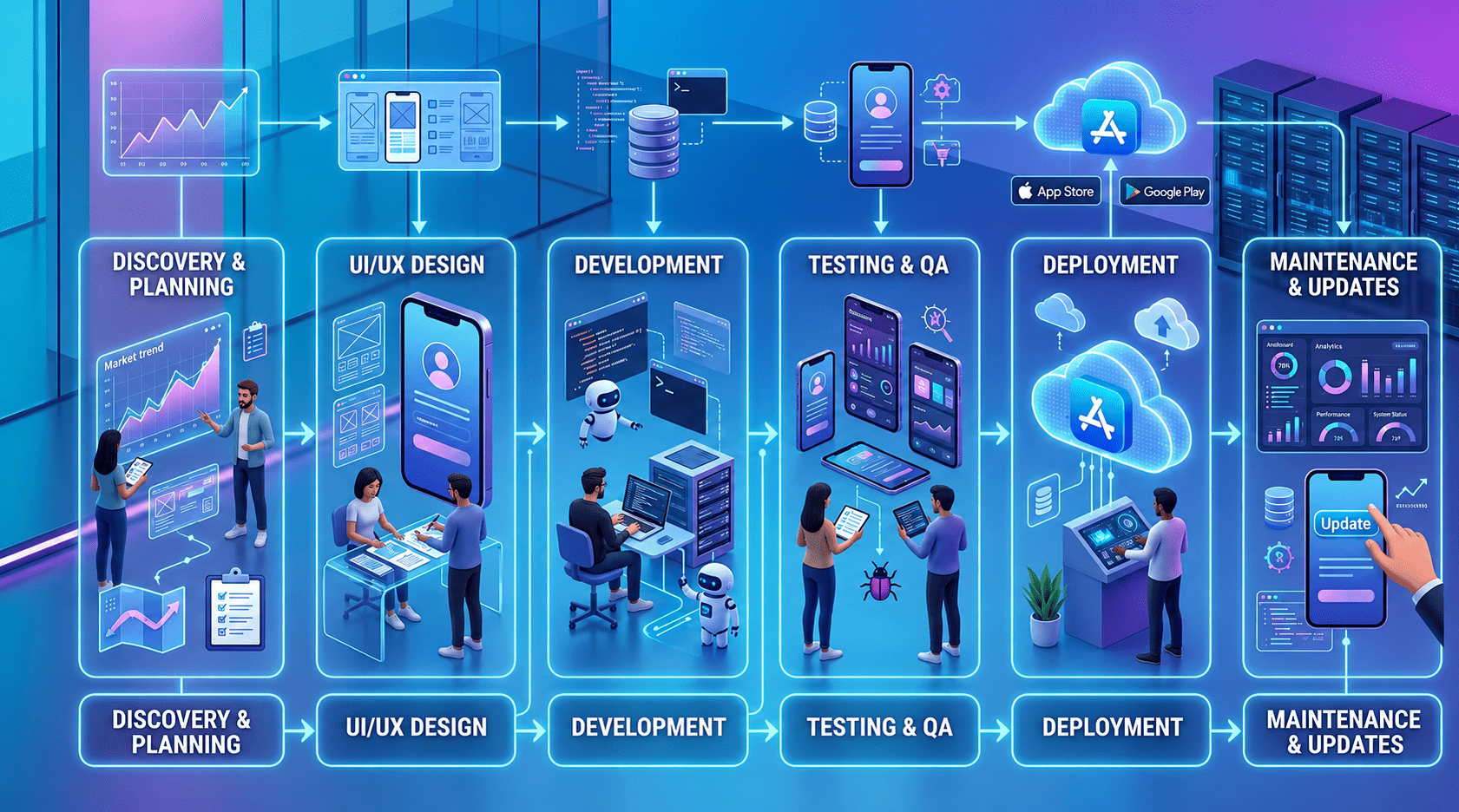 Mobile app development process explained