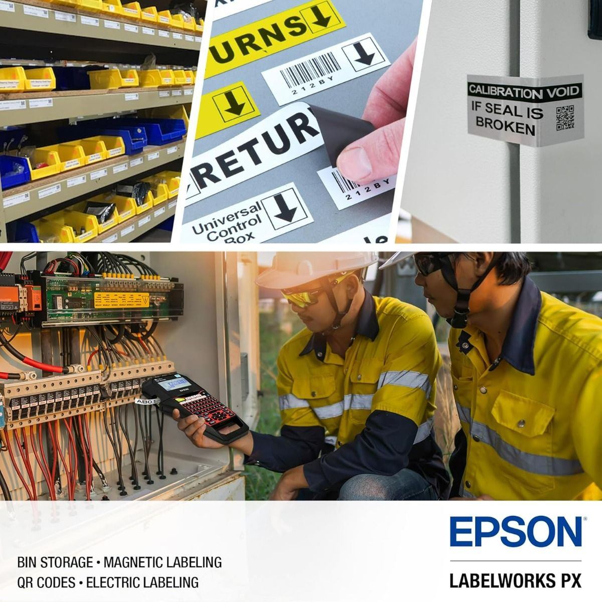 Specialty labels produced by the Epson LW-PX700 printer