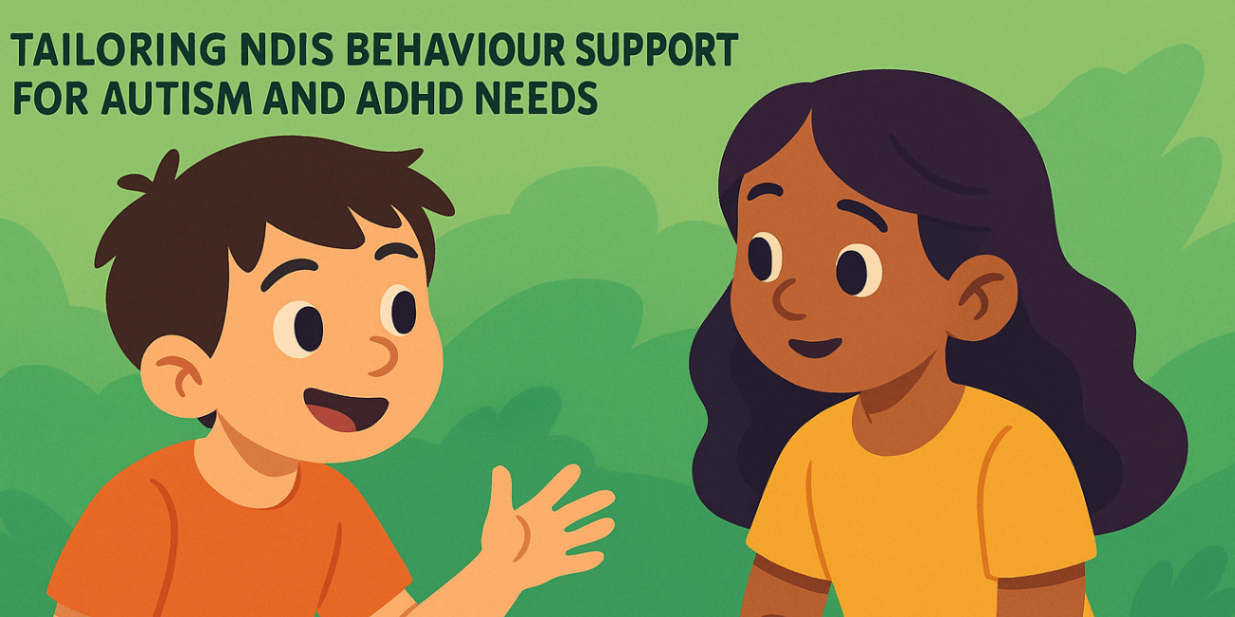 Two children engaging in conversation, showcasing social skill development through NDIS behaviour support.