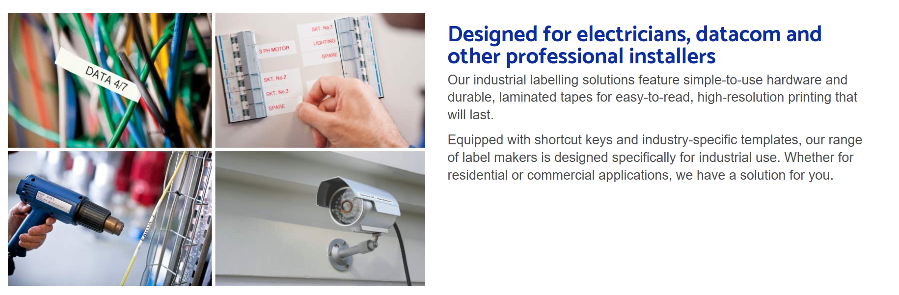 Brother P-touch tapes for dtacom installers