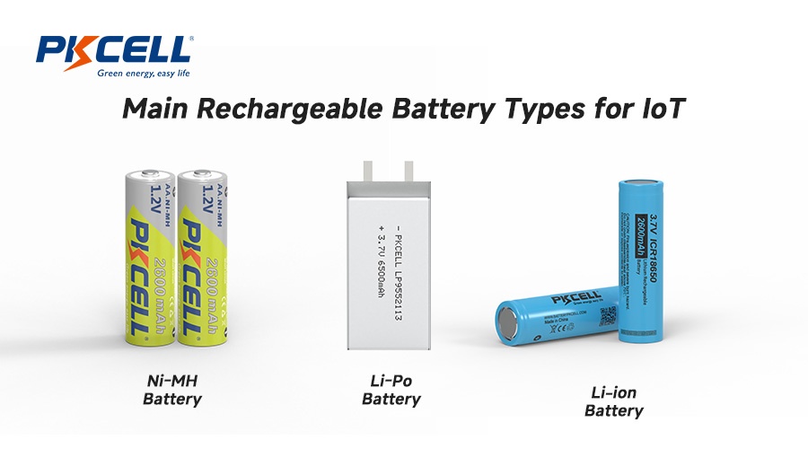 IoT için Başlıca Şarj Edilebilir Pil Türleri