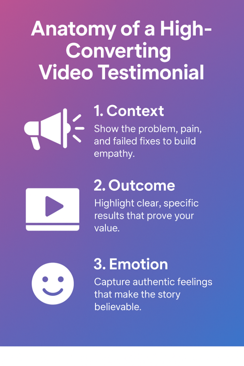Infographic of The Anatomy of a High-Converting Video Testimonial