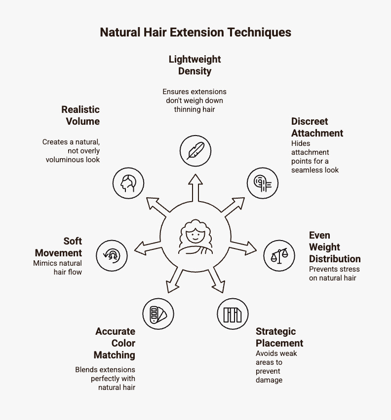 Infographics on Natural Hair Extension Techniques