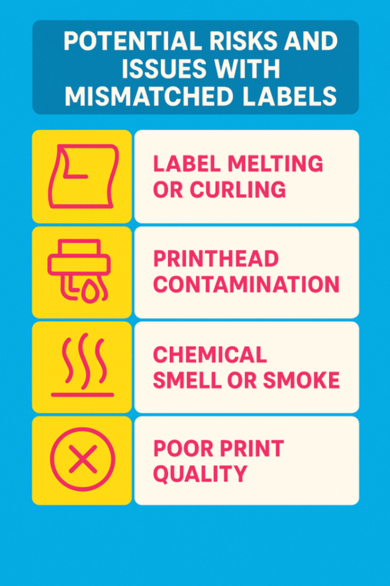 Infographic showcasing potential risks of mismatched labels