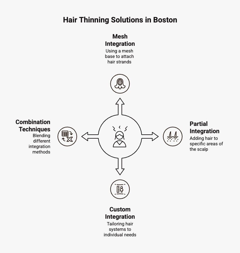 Infographics on Hair Thinning Solutions in Boston