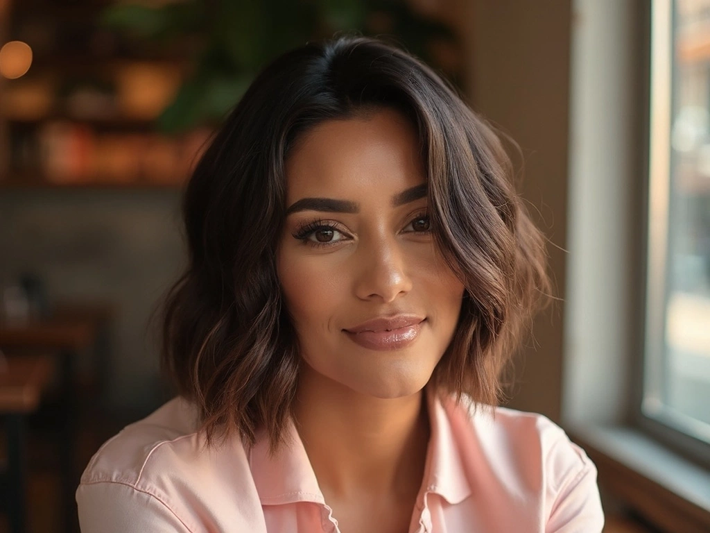 African American woman wearing a Sincerely4u layered bob wig