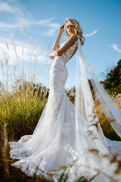 Halo hair extensions seamlessly blended with natural hair for a wedding updo