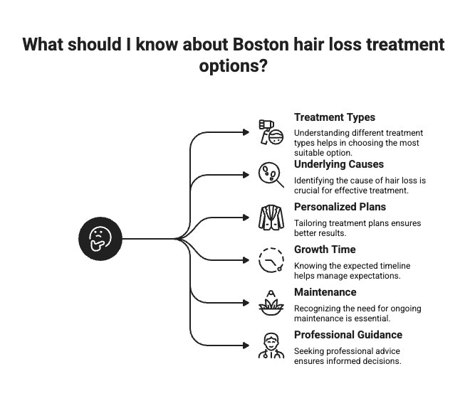 Infographics on Boston hair loss treatment options