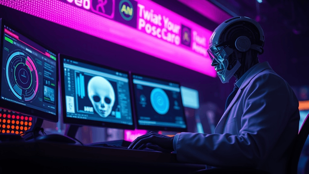 a man in a white coat is working on a computer