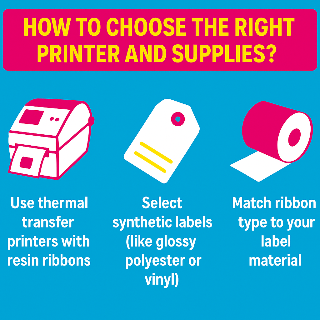 Infographic showcasing how to choose the right printer and supplies