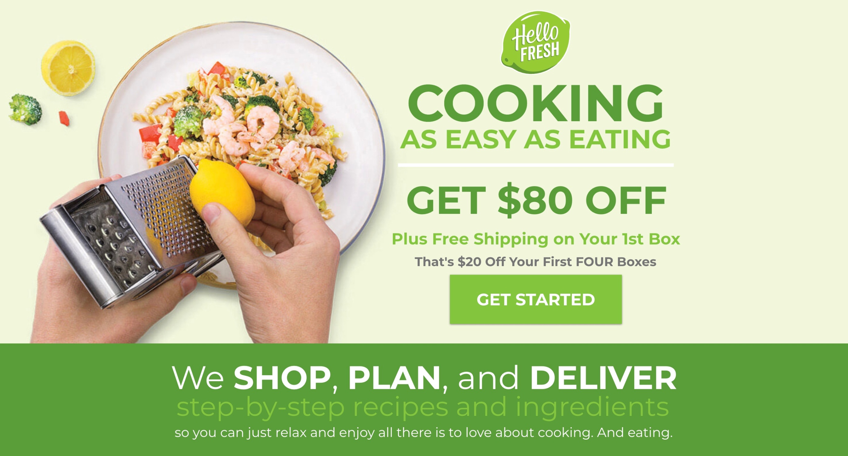 Screenshot of HelloFresh website