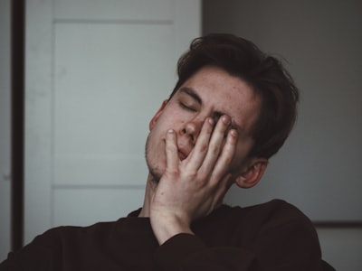 man exhausted