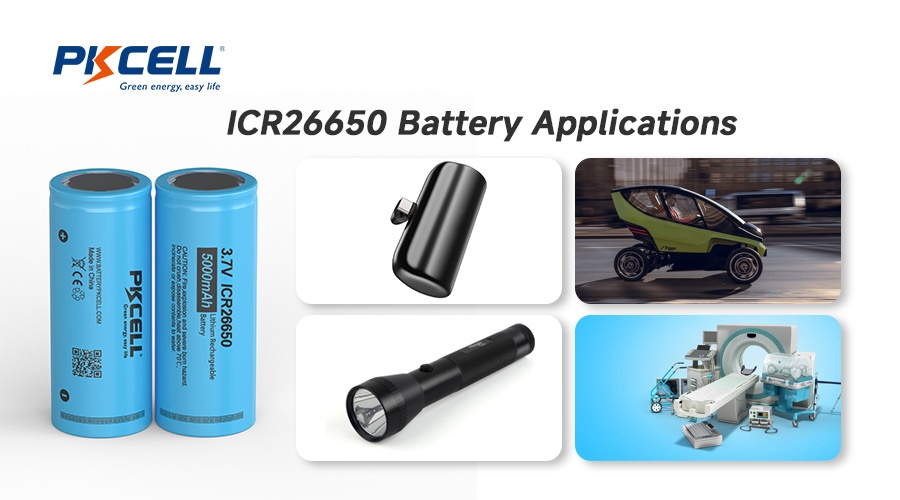 PKCELL ICR26650 Pil Uygulamaları