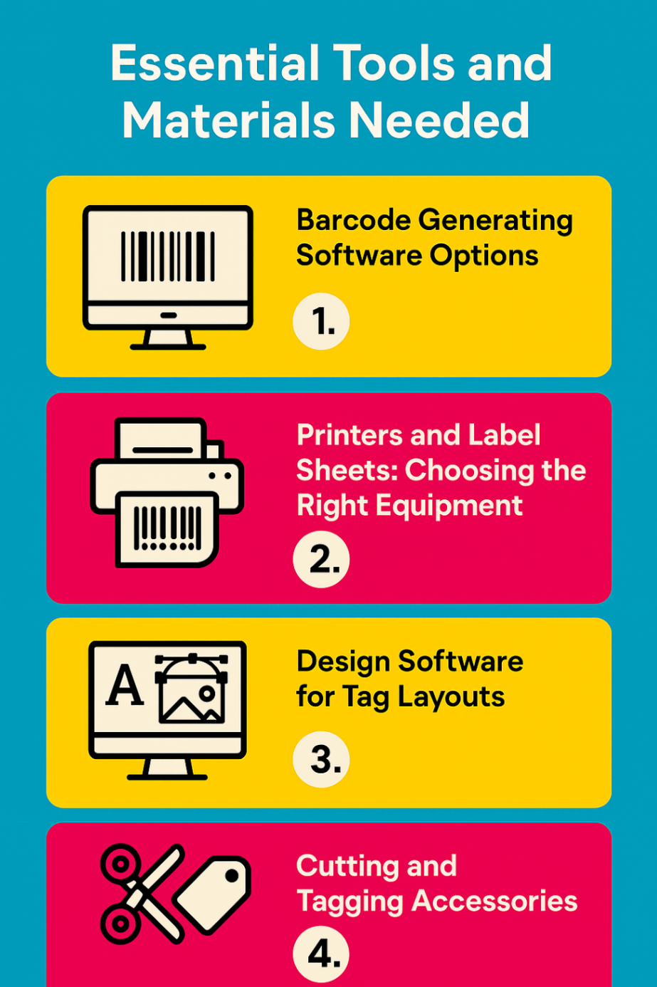infographic showcasing the list of essential products