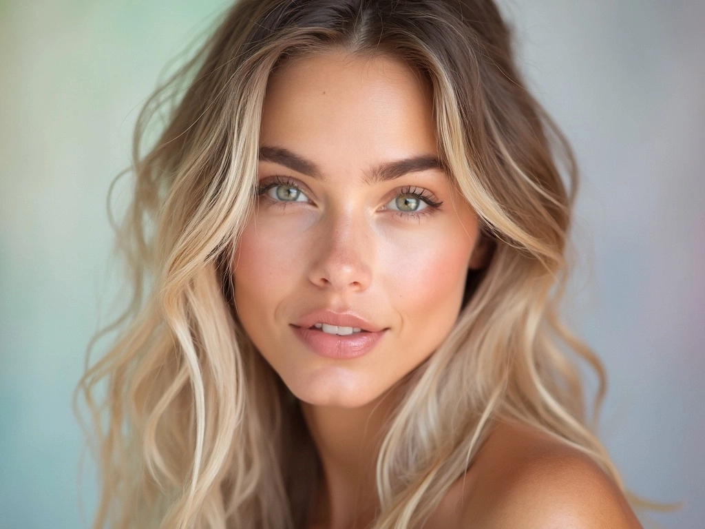 Genteye colored contact lenses on young European woman