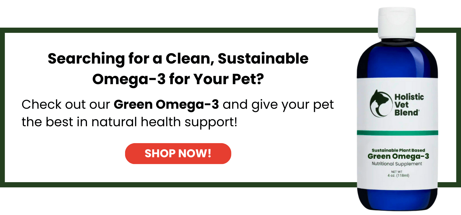 Holistic Vet Blend Green Omega-3 Product Ad
