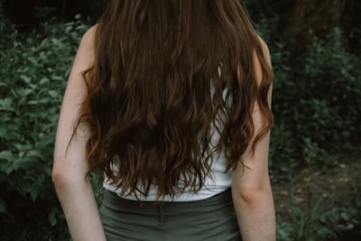 a woman with a formaldehyde free keratin treatment