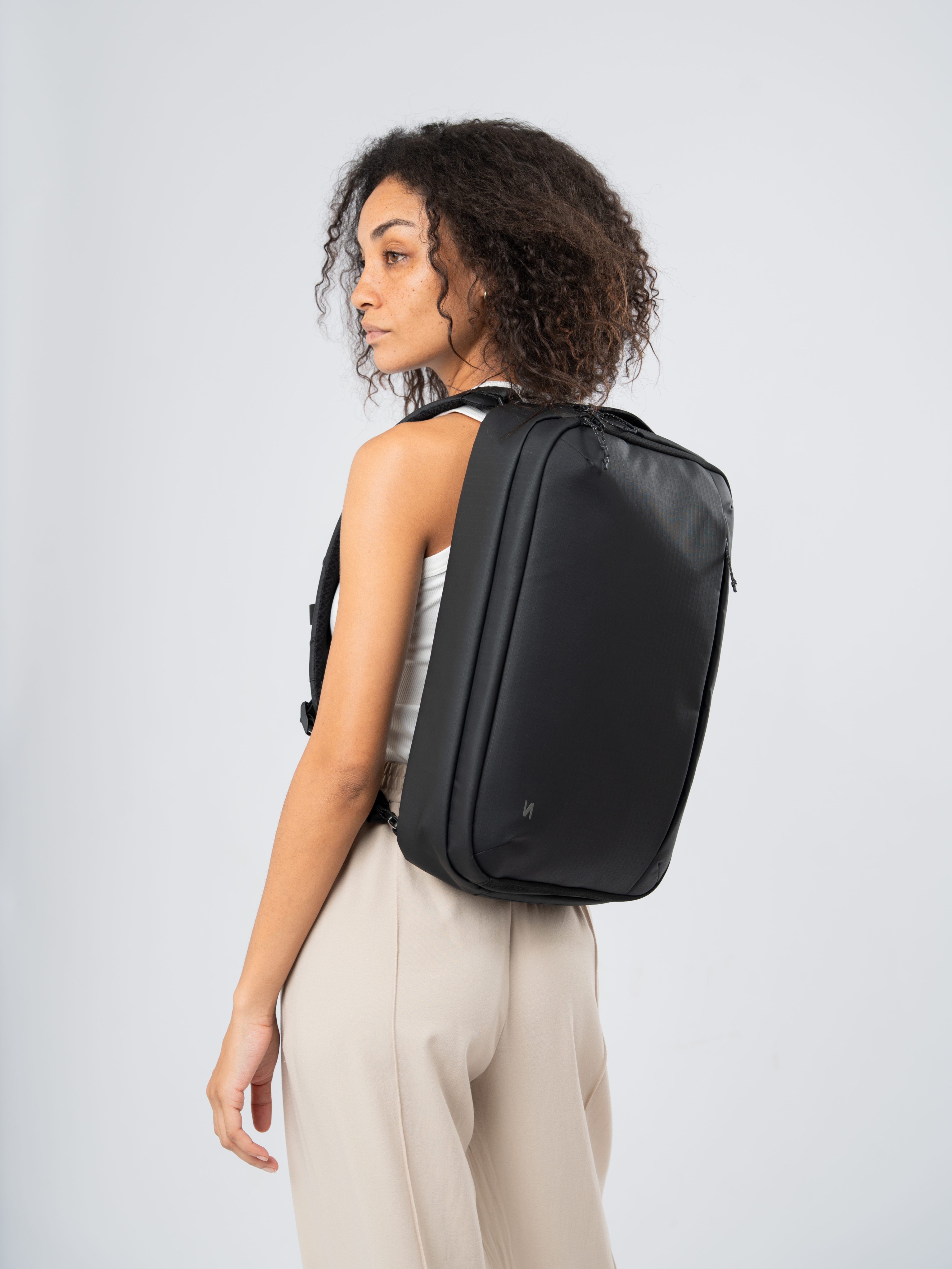 woman with laptop bag