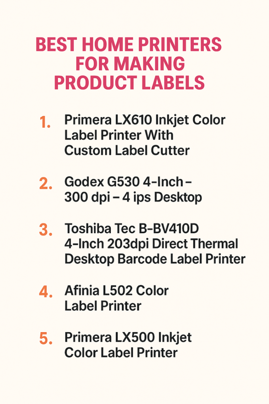 Infographic showcasing the best home printers