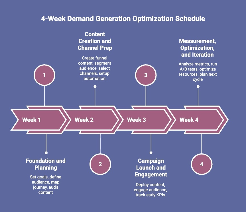 Infographic of Optimize Your Demand Generation Strategy Week by Week